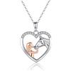 EYQV Collana con cavallo per ragazze, donne, ragazze e cavalli, regalo per gli amanti dei cavalli, regalo di Natale, laurea, regalo di compleanno per ragazze adolescenti, figlia, nipote, nipote,
