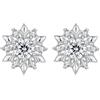 Kerraom Orecchini Fiocco di Neve, Orecchini Plug Argento 925 per Donne,Fiocco di Neve Orecchinis Ghiaccio Cristallo,Regalo Natale Compleanno per Mamma, Figlia, Ragazza