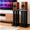 TAUODUYY Supporto universale per altoparlanti resistente, supporto da pavimento per audio surround, supporto audio con design in MDF che assorbe le vibrazioni, supporta fino a 50 kg, supporto audio per home