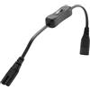 Asuinxurr di ritardo di potenza, Iec320 C7 a C8 Power Adapter con interruttore di controllo con interfaccia da 8