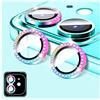 LucBuy Proteggi Obiettivo Fotocamera Compatibile con iPhone 12/12 Mini, Protezione per Obiettivo Della Fotocamera in Vetro Temperato con Diamante, Anelli Metallici Scintillanti (Arcobaleno)