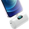 Feob Power Bank 5000mAh per iPhone, Ultra Compatta Caricabatterie Portatile, PD 15W 3.0A Ricarica Rapida Batteria Esterna Mini Powerbank con LED Display per iPhone 14/13/12/11/XR/8/7 Ecc (Bianco)