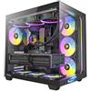 Tiburcc Computer Gaming PC doppia camera 10 ventole (R7 7800X3D, RTX 5070 12GB) 32GB RAM 1TB NVMe WIFI Bluetooth