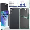 YHX-OU 6.2'' Nero Copribatteria per Samsung Galaxy S21 5G SM-G991B/DS, SM-G991U Copri Batteria Sostituzione Posteriore Ricambio Posteriore Back Cover + Strumento di Installazione