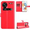 BellaCase Custodia ZTE Nubia Z70 Ultra [Custodia Portafoglio] [Staffa] [Slot per schede] [Flip Cover Magnetica] Compatibile con Lo Smartphone ZTE Nubia Z70 Ultra(Rosso)