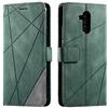 SONWO Cover per Huawei Mate 20 Lite, Flip Caso in PU Pelle Case Cover Portafoglio Custodia per Huawei Mate 20 Lite, [Kickstand] [Slot per Schede], Verde