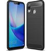 Cruzerlite Honor Play Custodia, Carbon Fiber Shock Absorption Slim TPU Cover for Huawei Honor Play (Black)