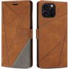 SONWO Cover per iPhone 16 PRO Max, Flip Custodia in PU Pelle, Cover a Libro Portafoglio con Slot per Schede e Supporto Stand per iPhone 16 PRO Max, Marrone