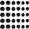 QfwdfcTrenz 15 paia di gommini in silicone sostituibili per auricolari in-ear, adatti per quasi tutti gli auricolari (3 misure, nero)