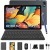 TABWEE T80 Android 15 Tablet con Tastiera - 18 GB RAM+ 128GB ROM(2 TB TF), Tablet10 Pollici, 6000 mAh, 5MP+2MP, Gemini AI 3.1Pro, 5G WIFI, GPS, Face ID, 3.5mm Jack Port (4 Anni Garanzia)