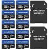 DAUZZOX - Scheda Micro SD da 16 GB, 10, Micro SD Card MicroSDHC U1 C10, UHS-I, lettura massima 80 MB/s, per smartphone, fotocamera, monitoraggio, registratore di guida, con adattatori