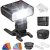 Godox MF12 Flash Macro TTL Anello Wireless 2,4GHz con Batteria Integrata, 500 Flash a Potenza Piena, Potenza 1/128-1/1, Filtri Inclusi, Compatibile con Canon Sony Nikon Fujifilm Olympus Panasonic