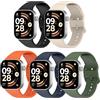 WindRen 5-10 Pezzi Sportivo Cinturini Compatibile con Xiaomi Redmi Watch 6/5/4, Cinturino di Ricambio Silicone Morbido per Xiaomi Smart Band 10 Pro/9 Pro/8 Pro, Impermeabile e Leggero, Uomo Donna