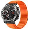 GIOPUEY 22mm Cinturini Compatibile con Blackview W50 Pro/W90 PRO, Nylon Traspirante Sport Loop Cinturino in Morbido Nylon Intrecciato Strap Band - Orange