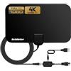 Rtssioa Antenna TV, Antenne TV Interna, Antenna HDTV Digitale 280+ Miglia Amplificata con Amplificatore di Segnale Support 4K HD/VHF/UHF per Home Smart Televisione/Radio