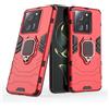Max Power Digital Cover per Xiaomi Mi 13T / Mi 13T Pro con Anello, Custodia Supporto Magnetica Rigida Resistente Antiurto Doppio Strato Protettiva Calamita Bumper Case (Xiaomi Mi 13T, Rosso)