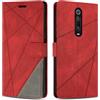 SONWO Cover per Xiaomi Mi 9T / Xiaomi Mi 9T PRO, Flip Caso in PU Pelle Case Cover Custodia con Slot per Schede e Supporto Stand per Xiaomi Mi 9T / Xiaomi Mi 9T PRO, Rosso
