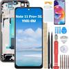 YHX-OU 6.67 Nero+Telaio TFT Display LCD per Xiaomi Redmi Note 11 PRO+ 5G 21091116UG, 21091116UC LCD Schermo Touch Screen Digitizer Assemblea E Strumenti di Installazione+1 Pezzo Vetro temperato