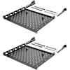 Tecmojo Ripiano da 19 Pollici 1U per Installazione Fissa,Profondità 355,6mm,Ripiano Ventilato per Montaggio su Rack da 19 Pollici con Fermi Antiscivolo,Ripiano Ventilato per Server e Reti,2 Pezzi,Nero