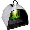 Generic Parasole per Laptop - Cappuccio Antiriflesso, Copertura Privacy Schermo Pieghevole, Tenda Protezione Lavoro Aperto, Scudo Desktop Nero 34x34cm | Accessorio Informatica per Viaggiatori & Nomadi