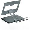 BKELHS USB C Hub Stand for MacBook Pro, 10 in 1 Adapter for MacBook Air Docking Station with 4K 60Hz HDMI, RJ45 Gigabit Ethernet, SD/TF Card Reader, 4 USB 3.0 for iPad/Dell HP/Surface/Lenovo Laptop Dock