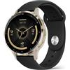 PinnWaa Cinturino in Silicone 18mm Compatibile con Garmin Venu 4/3S 41mm/Forerunner 265S/255S/255S Music/vivoactive 4S 40mm/vivomove 3S 39mm Cinturino di Ricambio Morbido Impermeabile - Nero
