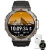 AAFGVC Sekoda Gps Smartwatch Doppia Banda Sei Satelliti Navigazione Precisa Oltre 170 Dati Salute Batteria 15 Giorni Impermeabile Militare (Nero)