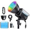 NANLITE FC-120C RGB Faretto LED a colori 2700K-7500K, temperatura di colore regolabile, alta luminosità 12850 lux, più metodi di controllo e alimentazione, adatto per registrazione