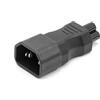 vhbw adattatore compatibile con vari dispositivi da C14 (maschio) a C5 (femmina) - Adattatore di rete IEC 320, nero