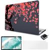 MUSHUI 4 in 1 Custodia per Macbook Air M4 M3 M2 13.6 Pollici A3240 A3113 A2681, 2025 2024 2022 Touch ID, Plastica Case Cover Rigida & Pellicola Tastiera & Proteggi Schermo & Adattatore USB C, New17