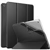 MoKo Custodia per iPad di 9a/8a/7a generazione (2021/2020/2019), cover posteriore in morbido TPU traslucido satinato, custodia protettiva sottile con supporto per iPad da 10,2 pollici, accensione e