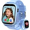 pmstuy 4G Smartwatch Bambini GPS, Telefono Orologio Smartwatch Bambini WiFi Videochiamate SOS Voce Chat Sveglia Giochi Impermeabile, Orologio Bambino Cellulare Regali per Ragazza e Ragazzo