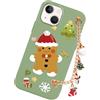 Yoedge Natale Cover per iPhone 14/iPhone 13 6,1 con Catena, Natalizia Braccialetto Custodia con Carino Disegni Natalizio, Ultra Sottile Silicone TPU Bumper Antiurto Protettiva Christmas Case, Verde