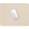 Hsurbtra Tappetino per mouse, quadrato, testurizzato, di alta qualità, 26 x 21 cm, bordo cucito, antiscivolo, impermeabile, tappetino per mouse carino per ufficio, gaming, laptop, donne, bambini, beige