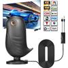 Ohuhu Antenna TV Interna Amplificata Potente, Antenna TV Portatile HDTV con Amplificatore di Segnale, Ricezione a Lungo Raggio 650km, 360° Copertura Totale, Supporto 4K 1080P DVB-T/T2 per Smart TV e Radio