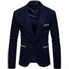 Rrongwn Sakko - Giacca da uomo in corda, casual, a maniche lunghe, per il tempo libero, smoking, per matrimonio, sportiva, slim fit, blazer, normale, moderna, giacca invernale calda da uomo, Blu