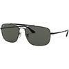 Ray-Ban Rayban Uomo 0RB3560 002/58 58 Occhiali da sole, Nero (Black/Greenpolar)
