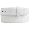 BELTINGER Cintura intercambiabile con bottoni a pressione in rilievo coccodrillo 4 cm | Cintura con bottoni a pressione da donna 40mm look coccodrillo | Motivo coccodrillo senza fibbia | Bianco 95cm