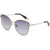 Furla Unisex SFU598 Sunglasses, Gold, 58, gold