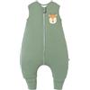 Chilsuessy Sacco nanna invernale con piedi, 2,5 Tog, sacco nanna invernale con gambe, per ragazzi e ragazze, 2,5 tog/verde, 70 cm, altezza bambino 80-90 cm