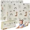 MS Fancy - Tappeto gioco per bambini 180x200 cm - Doppio lato, imbottito (spessore 1,5 cm), pieghevole e con borsa per il trasporto