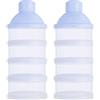 Jiahuade Dosatore per Latte in Polvere,2 Pezzi Dispenser di Latte in Polvere con 4 Scomparti,Contenitore Latte in Polvere per Neonati,Ermetico,Portatile,per Viaggio,Cereali,Frutta