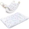 Totsy Baby Cuscino per arco Montessori & dondolo 70x110 cm - materasso da terra bambini reversibile - seduta relax lettura gioco per la cameretta fodera cotone Oeko-Tex Gufi Grigio chiaro