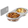 TOKAYIFE Mensola Magnetica per Criceti con 2 Ciotole in Plastica, Mangiatoia e Abbeveratoia per Criceto Nano, Gerbillo, Topo, Ratto, Degù (Grigio, Montaggio magnetico)