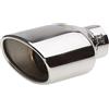Simoni Racing TRX/74 Terminale di Scarico Ovale Inclinato Universale in Acciaio Inox Lucidato a Specchio, Uscita 135x85 mm, Ingresso 63 mm, Lunghezza 185 mm, Taglio Inclinato, con Bulloni