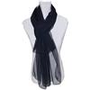 Russo Tessuti Stola Sciarpa Foulard Coprispalle Pareo Tulle Morbido Microrete Blu Notte Blu