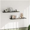 AKKE Mensola da Muro - Mensola Sospesa - Ripiano - 60 cm Pannello in Legno e Metallo - Loft Breto Antracite