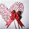 GMM Coccarde Fiocco Cuore, Fiocchi Cuori per Ricorrenze, Nastri Cuori per San Valentino 30 pz (30, plasticarossocuori)