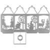 Tiardey Fustelle in Metallo Natalizie, Lanterna, Cervo, casa, Scatola, Stencil per Fai da Te, Scrapbooking, Biglietti, 14,1 x 10,9 cm, Argento