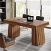 Tribesigns 140 cm Scrivania Direzionale, Scrivania per Ufficio Domestico, Scrivania per Computer Legno, Tavolo per Conferenze Piccolo, Marrone
